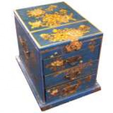 Large Blue Jewellery Box with Stand-Up M