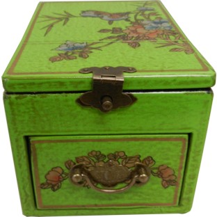 Light Green Jewellery Box with Stand-Up 