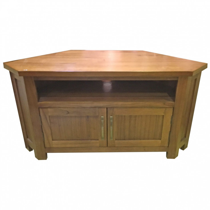 Corner TV Cabinet with Timber Doors