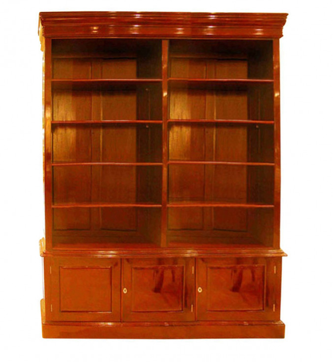 VICTORIAN OPEN BOOKSHELF 3 DOOR