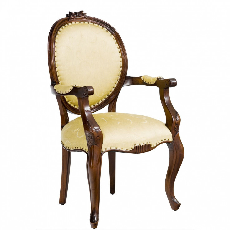 VICTORIAN RIBBON SALON ARM CHAIR