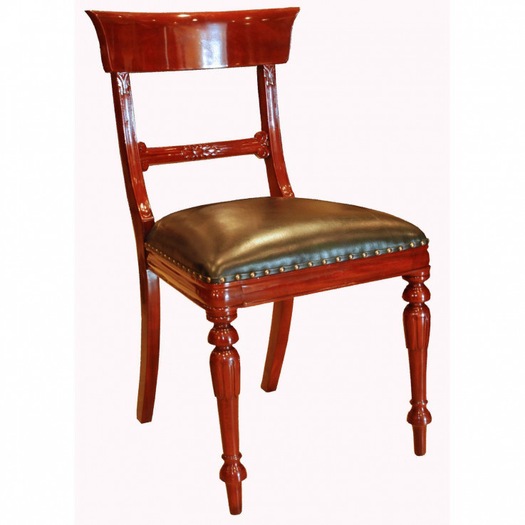 VICTORIAN REGENCY SCROLL ARM CHAIR