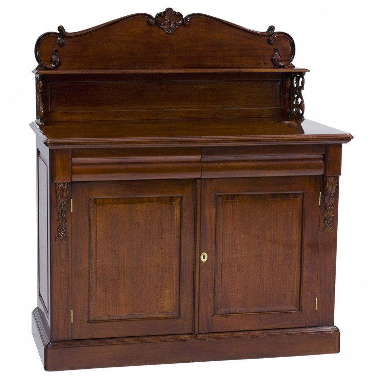 VICTORIAN CHIFFONIER 2 DOOR HIGH BACK