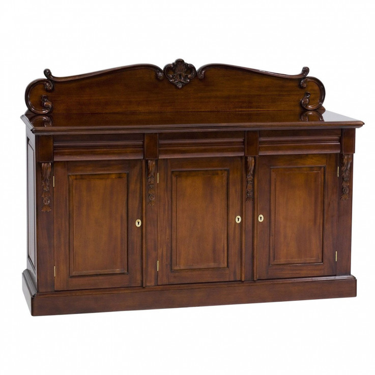 VICTORIAN CHIFFONIER 3 DOOR LOW BACK