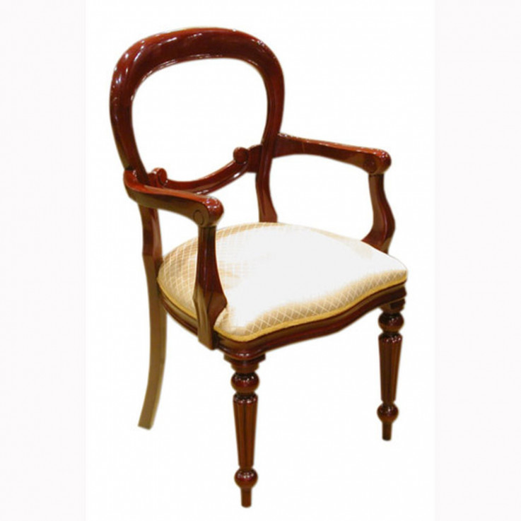 VICTORIAN BALLOON BACK ARM CHAIR